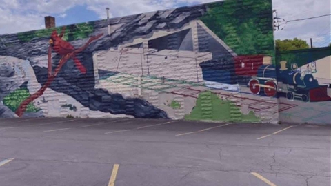 Nay Aug Falls & Train Mural